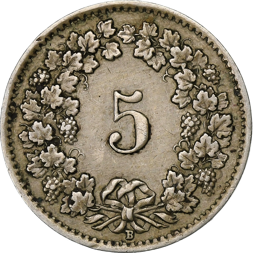 Switzerland, 5 Rappen, 1944, Bern, Copper-nickel, VF(30-35), KM:26