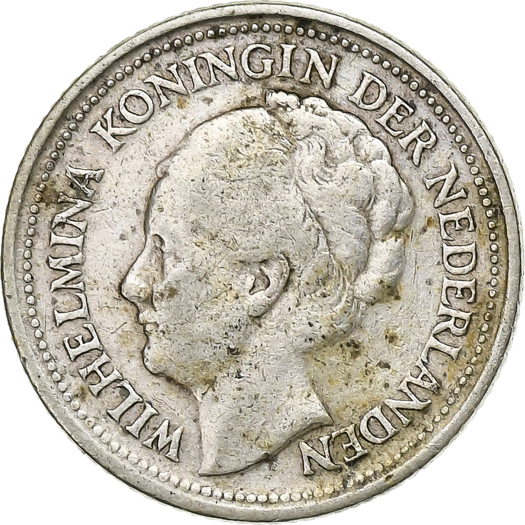 Nederland, Wilhelmina I, 10 Cents, 1936, Zilver, ZF+, KM:163
