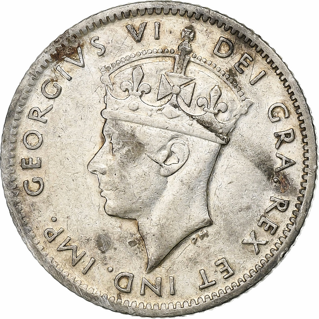 NEWFOUNDLAND, 10 Cents, 1945, Royal Canadian Mint, Silver, EF(40-45), KM:20a