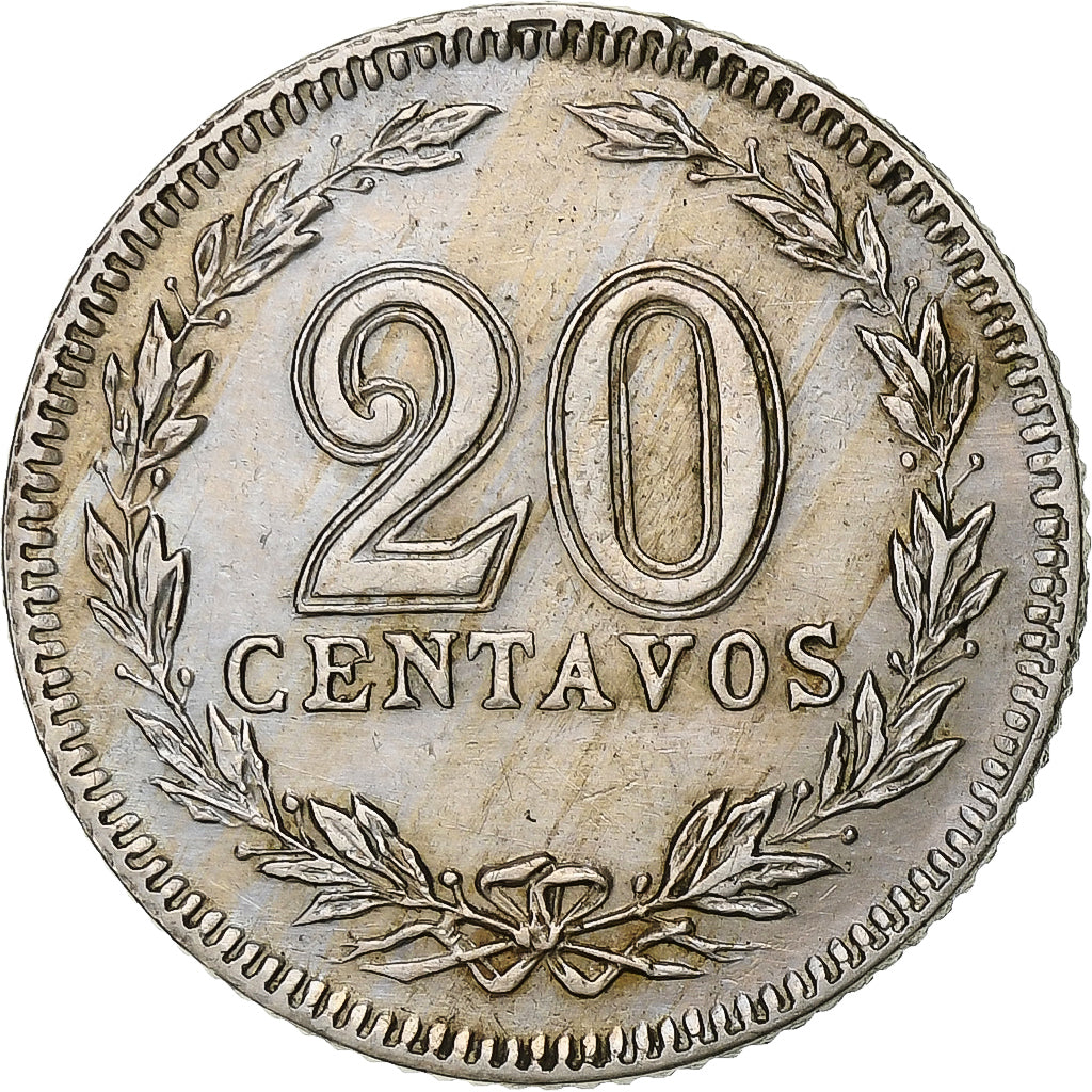 Argentina, 20 Centavos, 1919, Copper-nickel, EF(40-45), KM:36