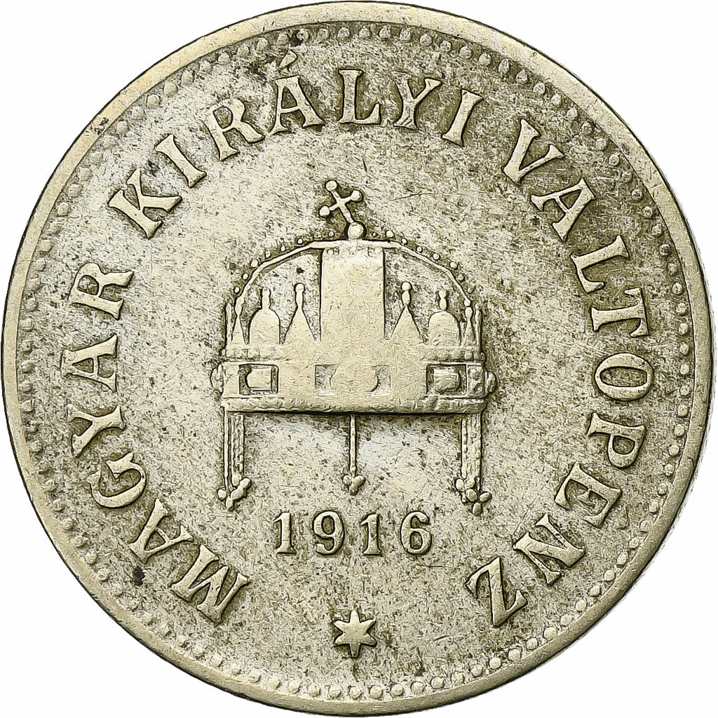 Ungarn, 10 Filler, 1916, Budapest, Iron, SS, KM:Pn143