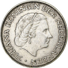 Netherlands, Juliana, 2-1/2 Gulden, 1963, Silver, AU(55-58), KM:185