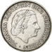 Netherlands, Juliana, 2-1/2 Gulden, 1963, Silver, AU(55-58), KM:185