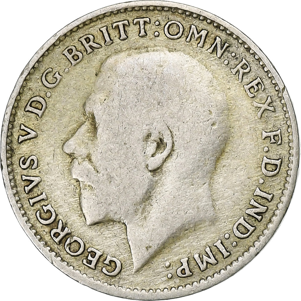 Great Britain, George V, 3 Pence, 1921, Silver, VF(20-25), KM:813a