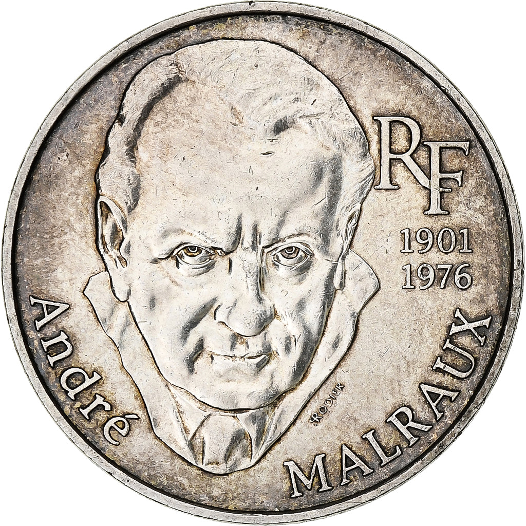 France, 100 Francs, André Malraux, 1997, Paris, Silver, AU(55-58), KM:1188