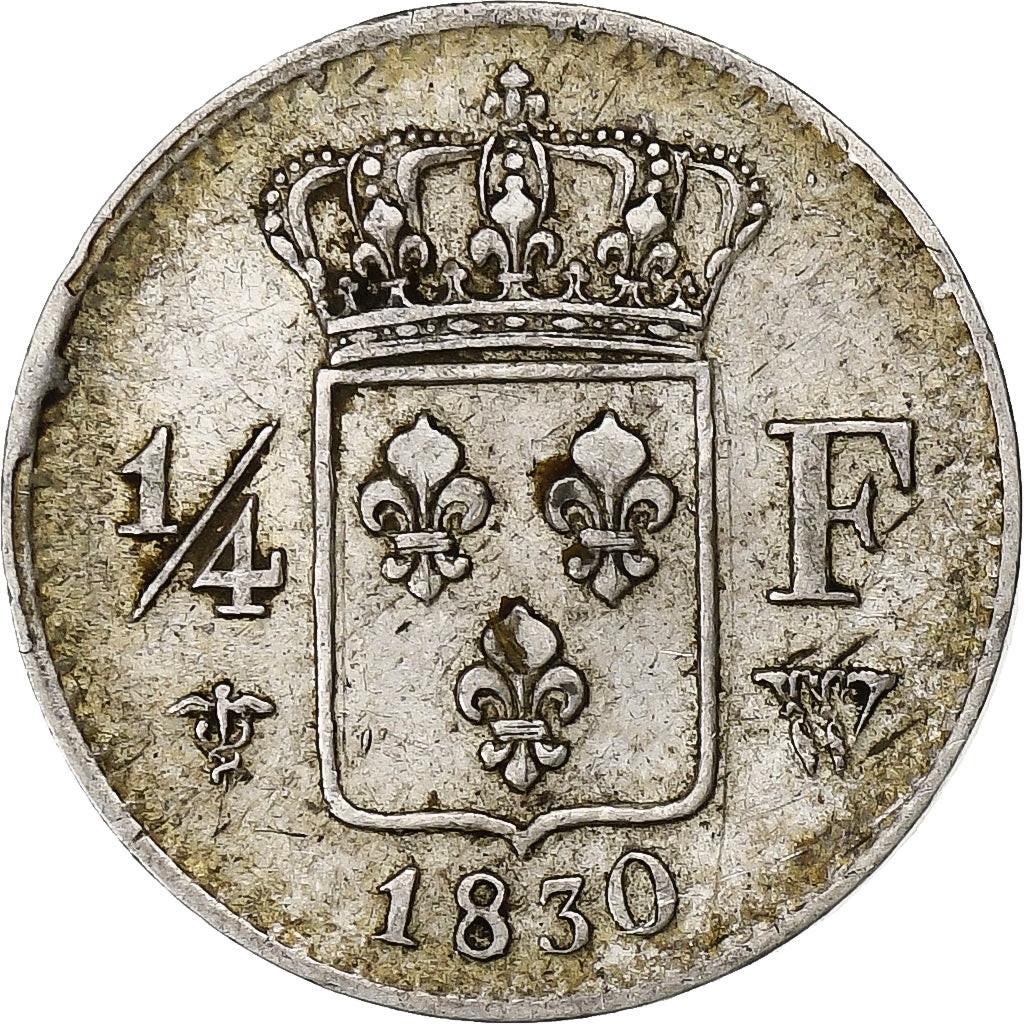 France, 1/4 Franc, Charles X, 1830, Lille, Argent, TB+, KM:722.12