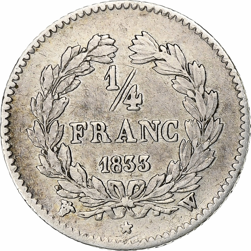 France, 1/4 Franc, Louis-Philippe, 1833, Lille, Argent, TTB, KM:740.13