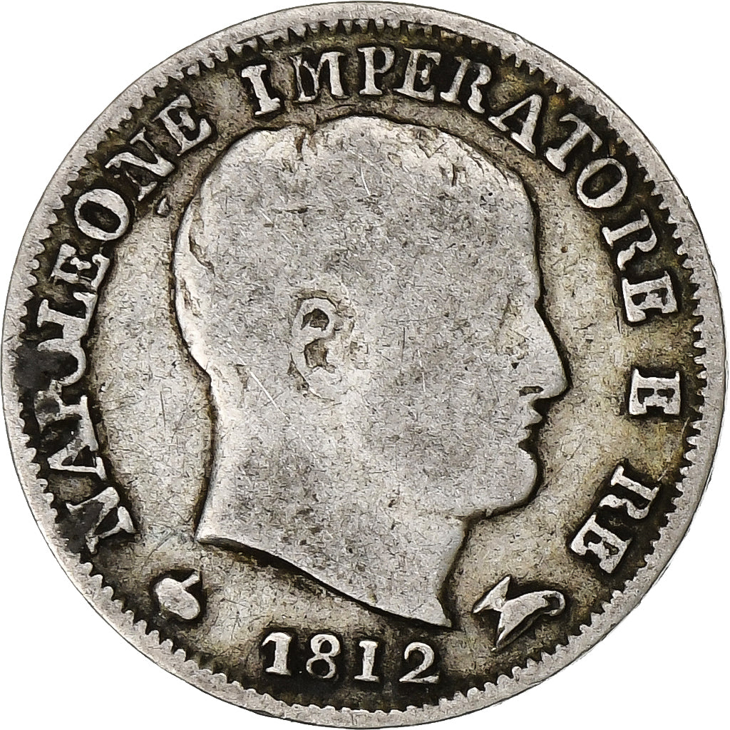 Italiaanse staten, KINGDOM OF NAPOLEON, Napoleon I, 5 Soldi, 1812, Milan