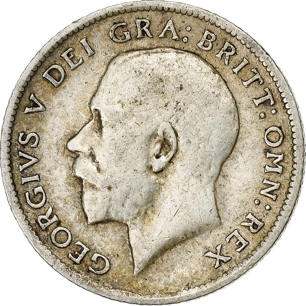 Grã-Bretanha, George V, 6 Pence, 1916, Prata, EF(40-45), KM:815