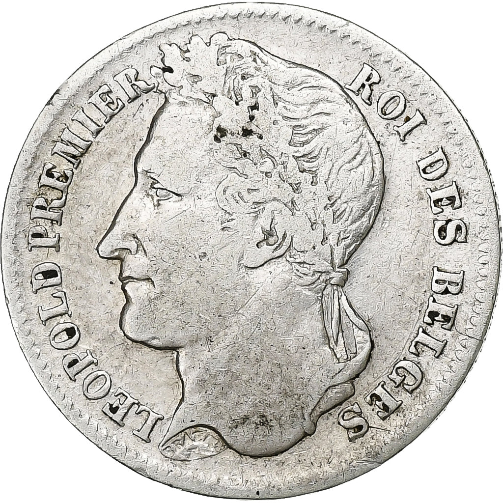 Belgium, Leopold I, 1/4 Franc, 1834, Silver, VF(20-25), KM:8
