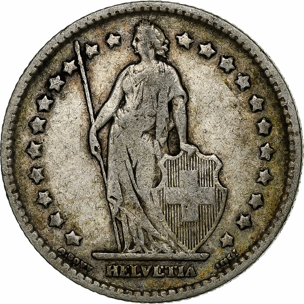 Szwajcaria, Franc, 1903, Bern, Srebro, VF(30-35), KM:24