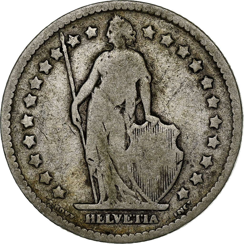 Svizzera, Franc, 1880, Bern, Argento, MB+, KM:24