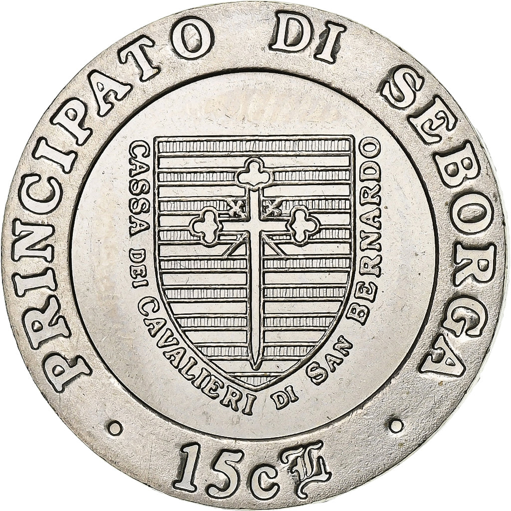 SEBORGA, Prince Giorgio I, 15 Centesimi, 1996, Seborga, Copper-nickel, MS(63)