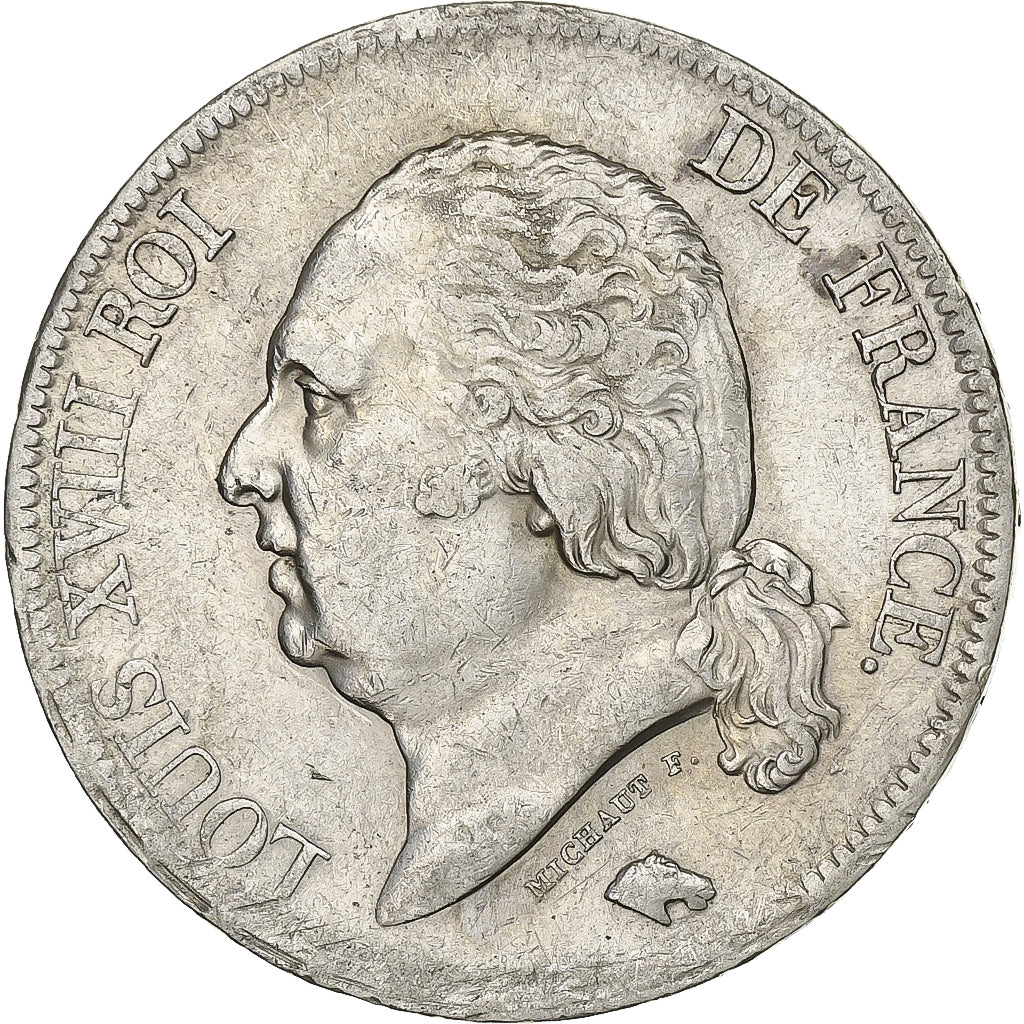 Francia, Louis XVIII, 5 Francs, Louis XVIII, 1821, Lille, Argento, BB, KM:711.13