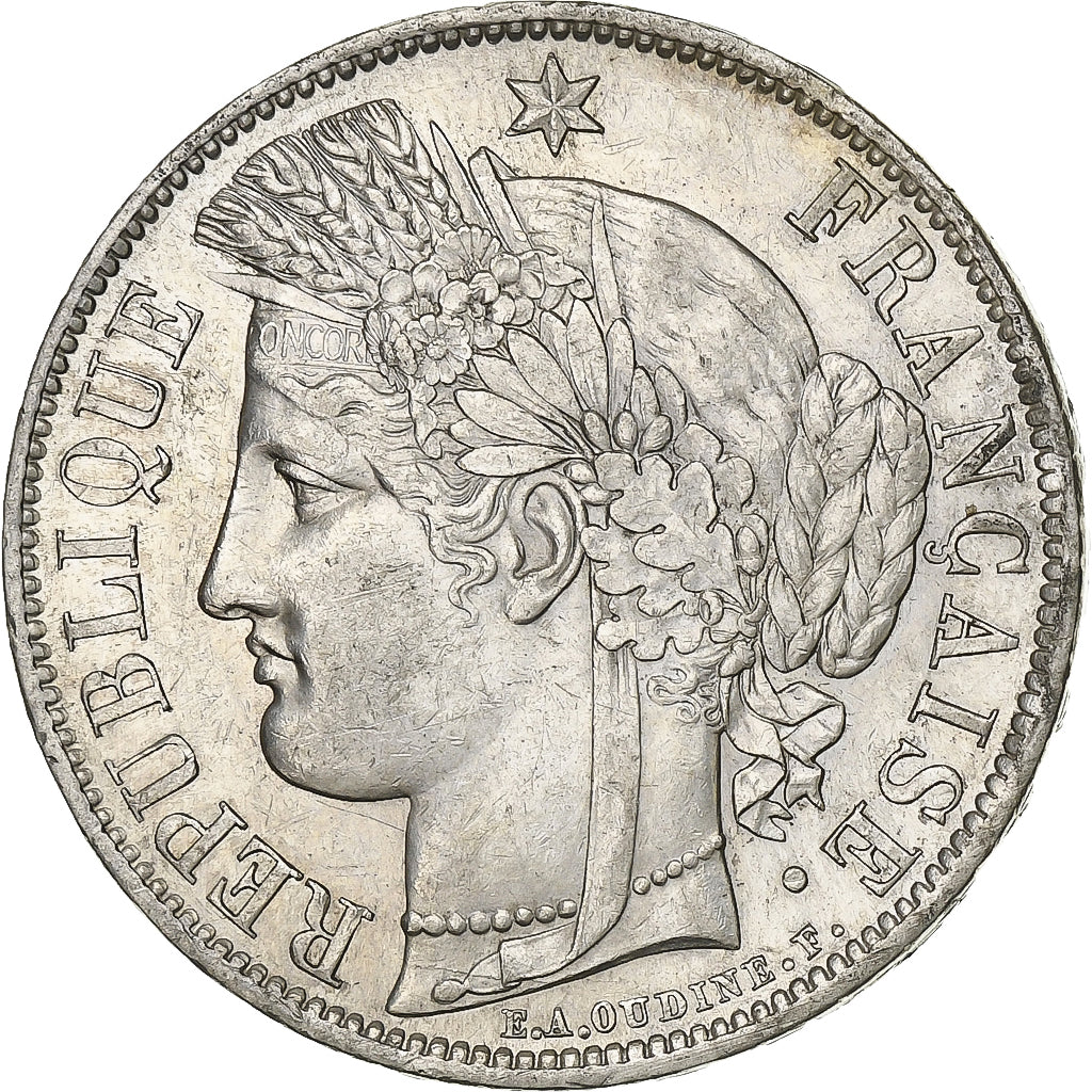 Frankreich, 5 Francs, Cérès, 1851, Paris, Silber, SS+, KM:761.1
