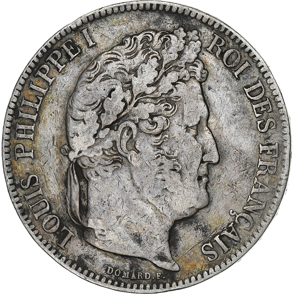 France, 5 Francs, Louis-Philippe, 1837, Lyon, Argent, TB, KM:749.4