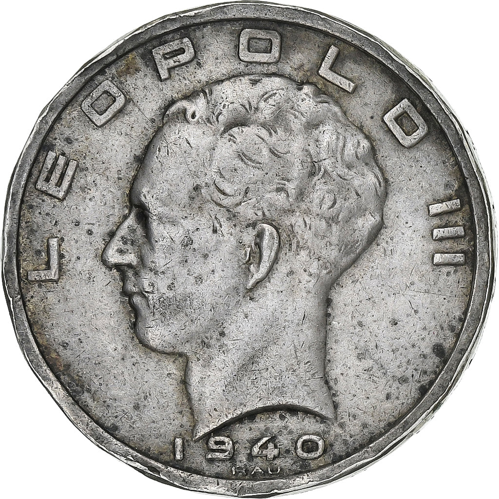 Belgium, 50 Francs, 50 Frank, 1940, Brussels, Silver, EF(40-45), KM:122.1