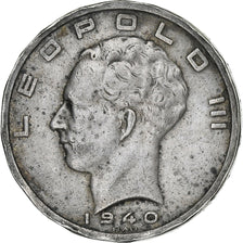 Belgium, 50 Francs, 50 Frank, 1940, Brussels, Silver, EF(40-45), KM:122.1