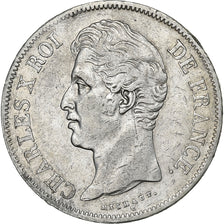 Frankreich, 5 Francs, Charles X, 1828, Lyon, Silber, SS, KM:728.4