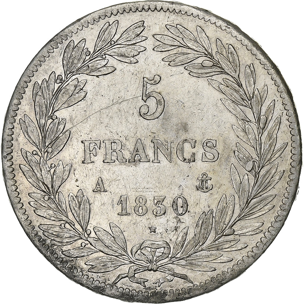 Francia, 5 Francs, Louis-Philippe, 1830, Paris, Argento, BB, KM:736.1