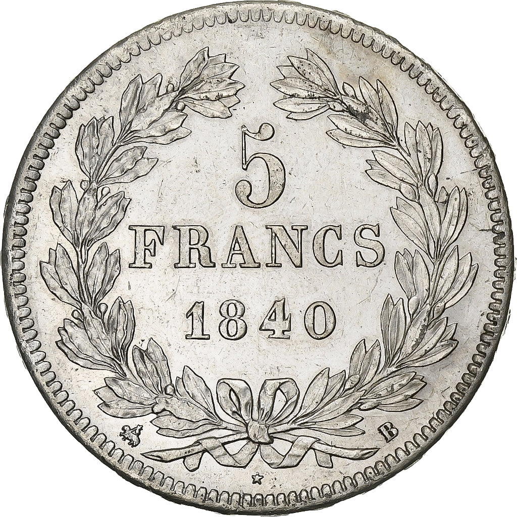 Francia, 5 Francs, Louis-Philippe, 1840, Rouen, Argento, SPL-, KM:749.2