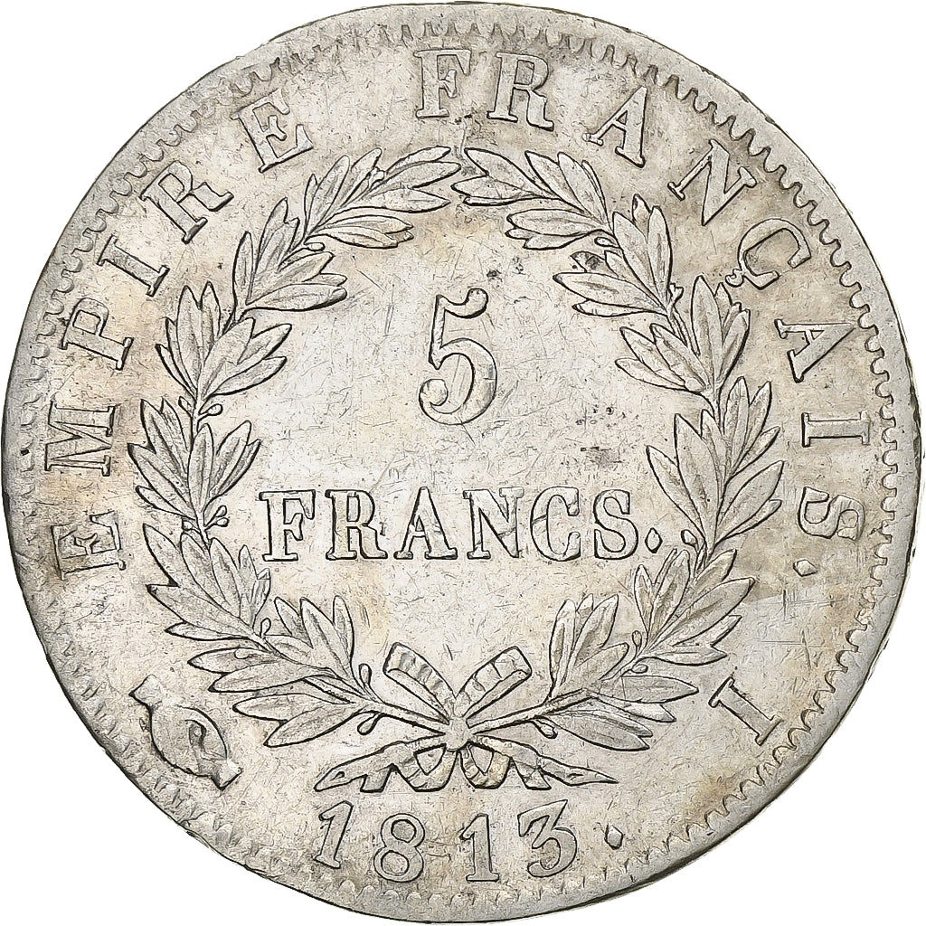 France, 5 Francs, Napoléon I, 1813, Limoges, Silver, VF(30-35), KM:694.7