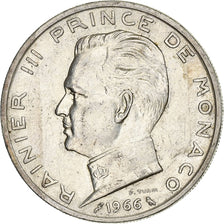 Monaco, Rainier III, 5 Francs, 1966, Paris, Silver, EF(40-45), KM:141