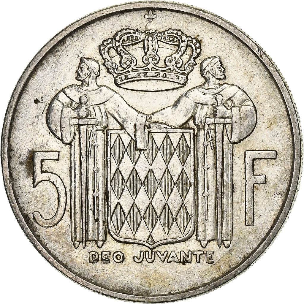 Monaco, Rainier III, 5 Francs, 1966, Paris, Silver, EF(40-45), KM:141