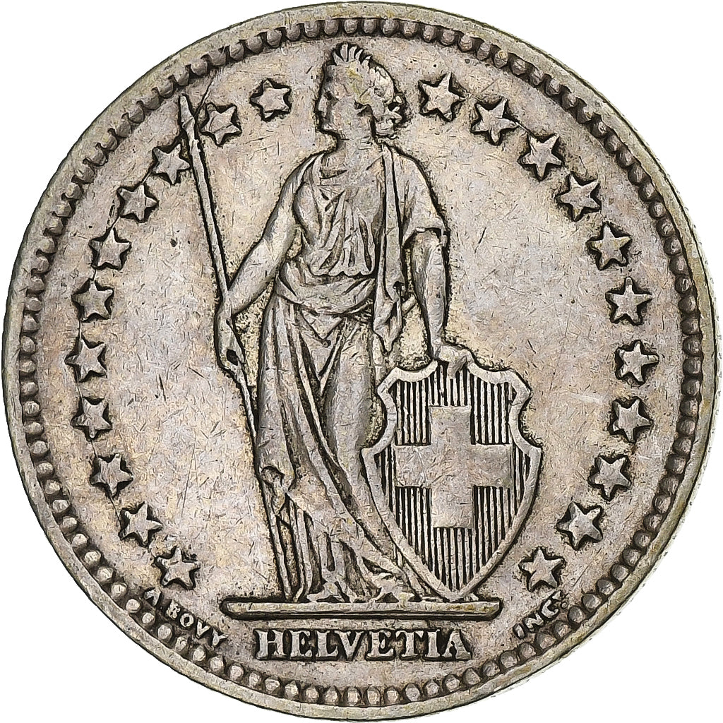 Svizzera, 2 Francs, 1944, Bern, Argento, BB, KM:21