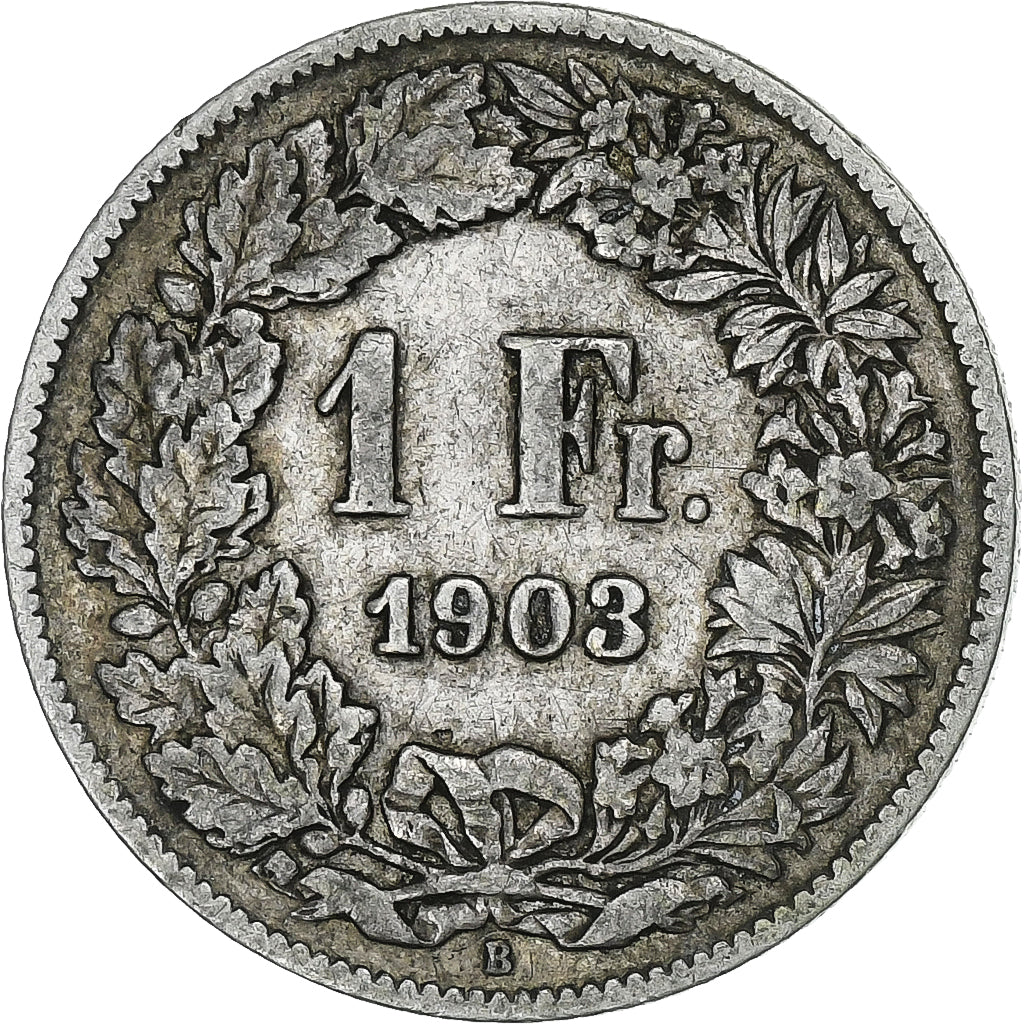 Svizzera, Franc, 1903, Bern, Argento, MB, KM:24