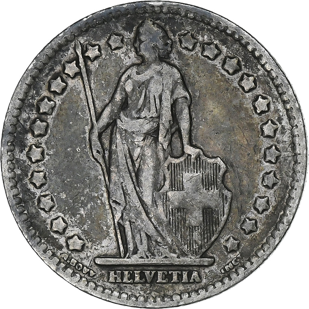 Zwitserland, Franc, 1920, Bern, Zilver, FR, KM:24
