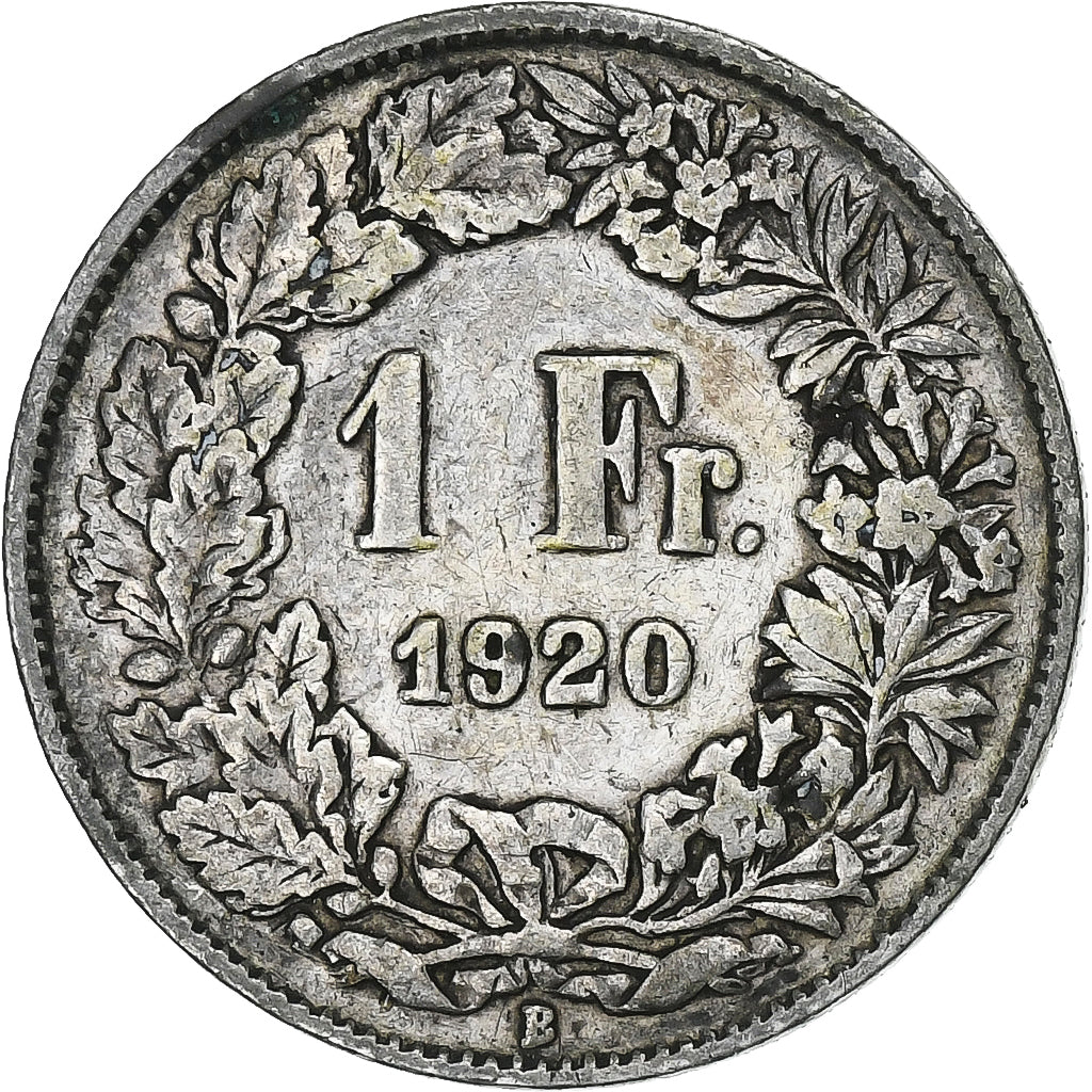 Switzerland, Franc, 1920, Bern, Silver, VF(20-25), KM:24