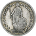Suiza, Franc, 1907, Bern, Plata, BC+, KM:24