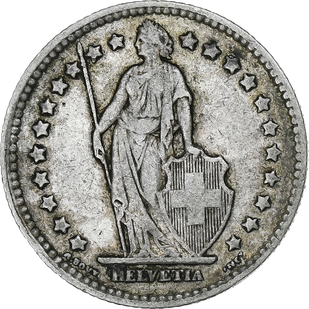 Suiza, Franc, 1905, Bern, Plata, BC+, KM:24