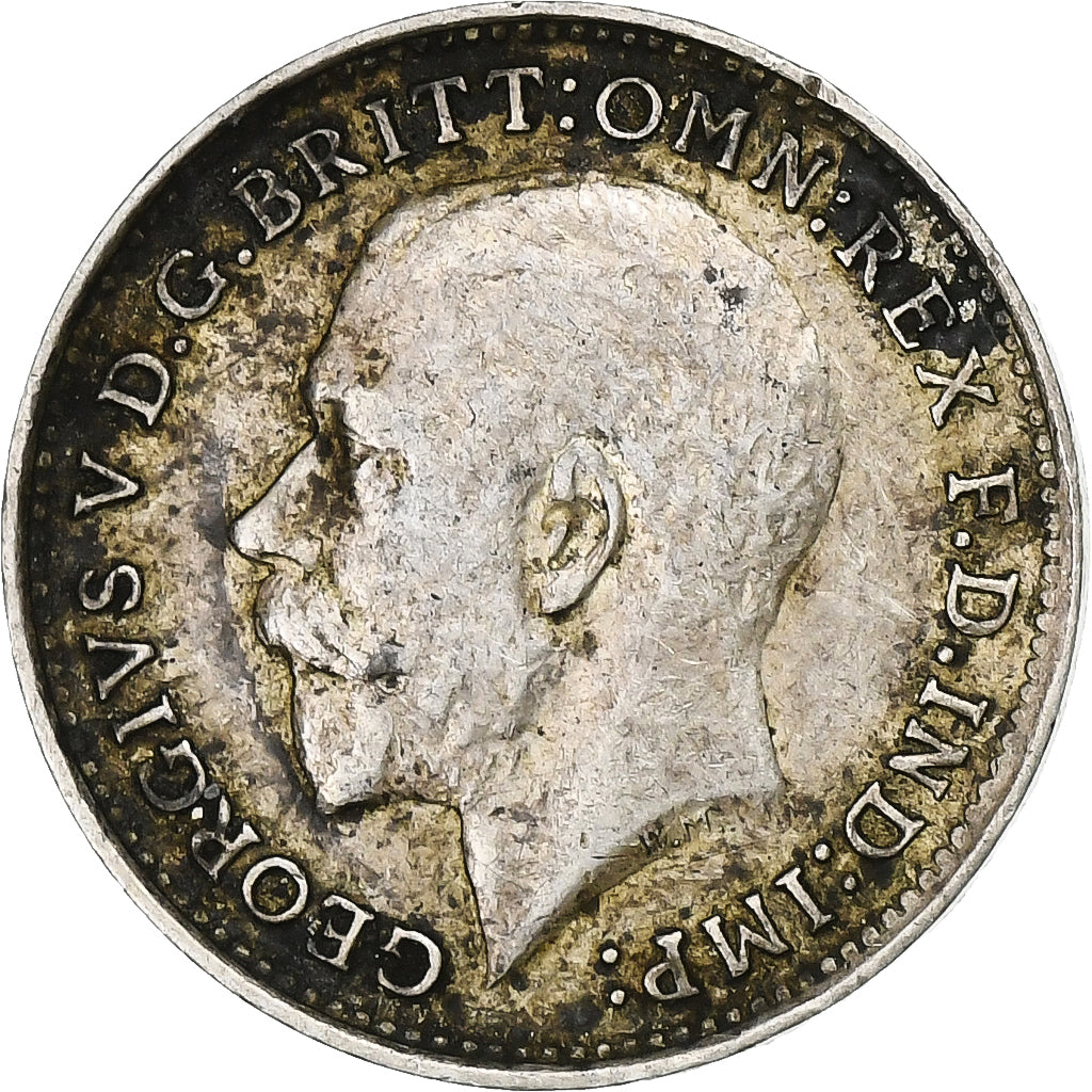 Great Britain, George V, 3 Pence, 1915, Silver, AU(50-53), KM:813
