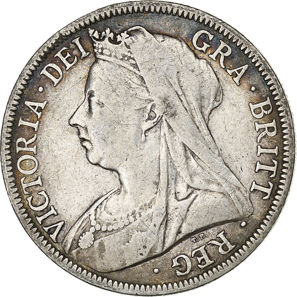 Great Britain, Victoria, 1/2 Crown, 1901, Silver, VF(30-35), KM:782