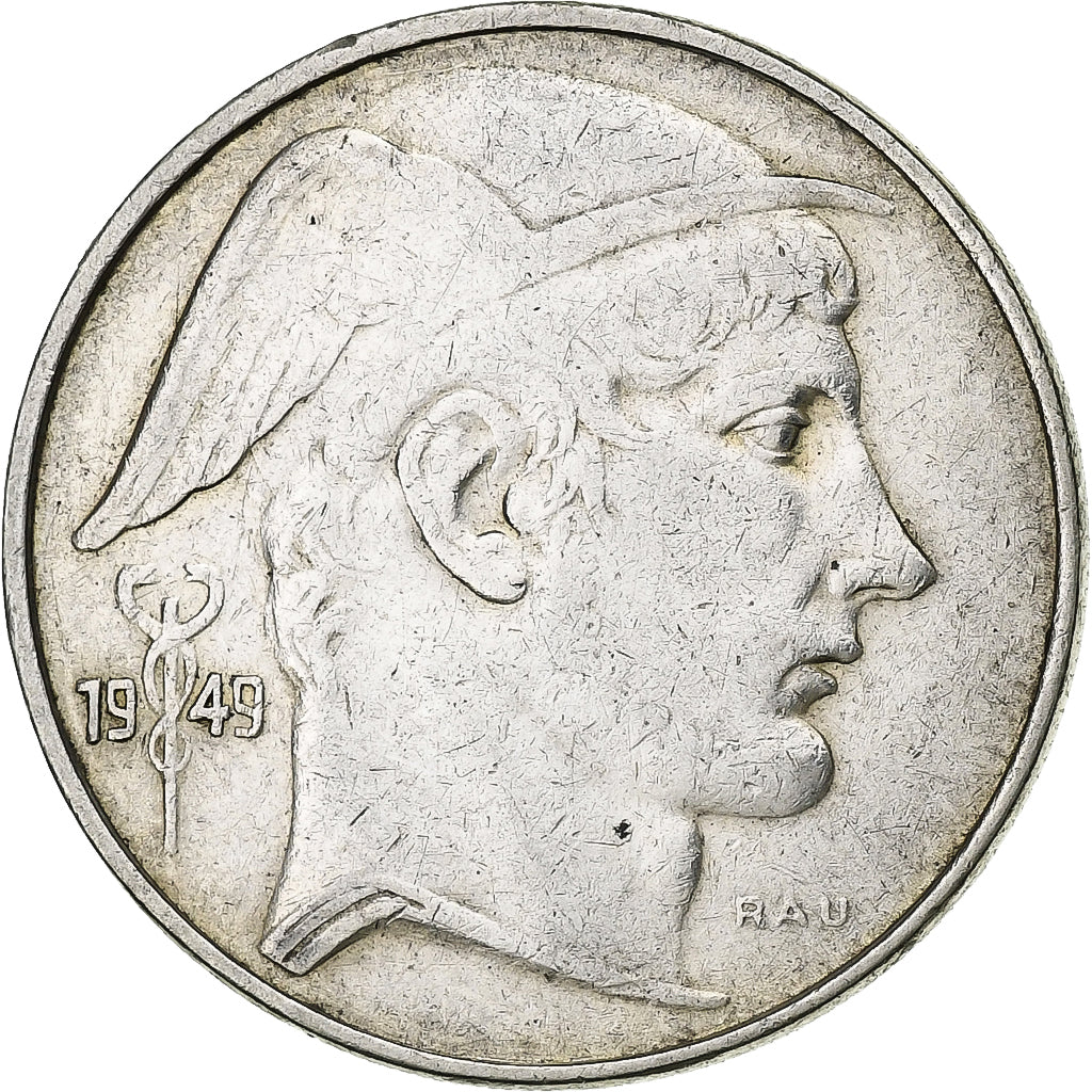 Belgium, 20 Francs, 20 Frank, 1949, Silver, VF(30-35), KM:141.1
