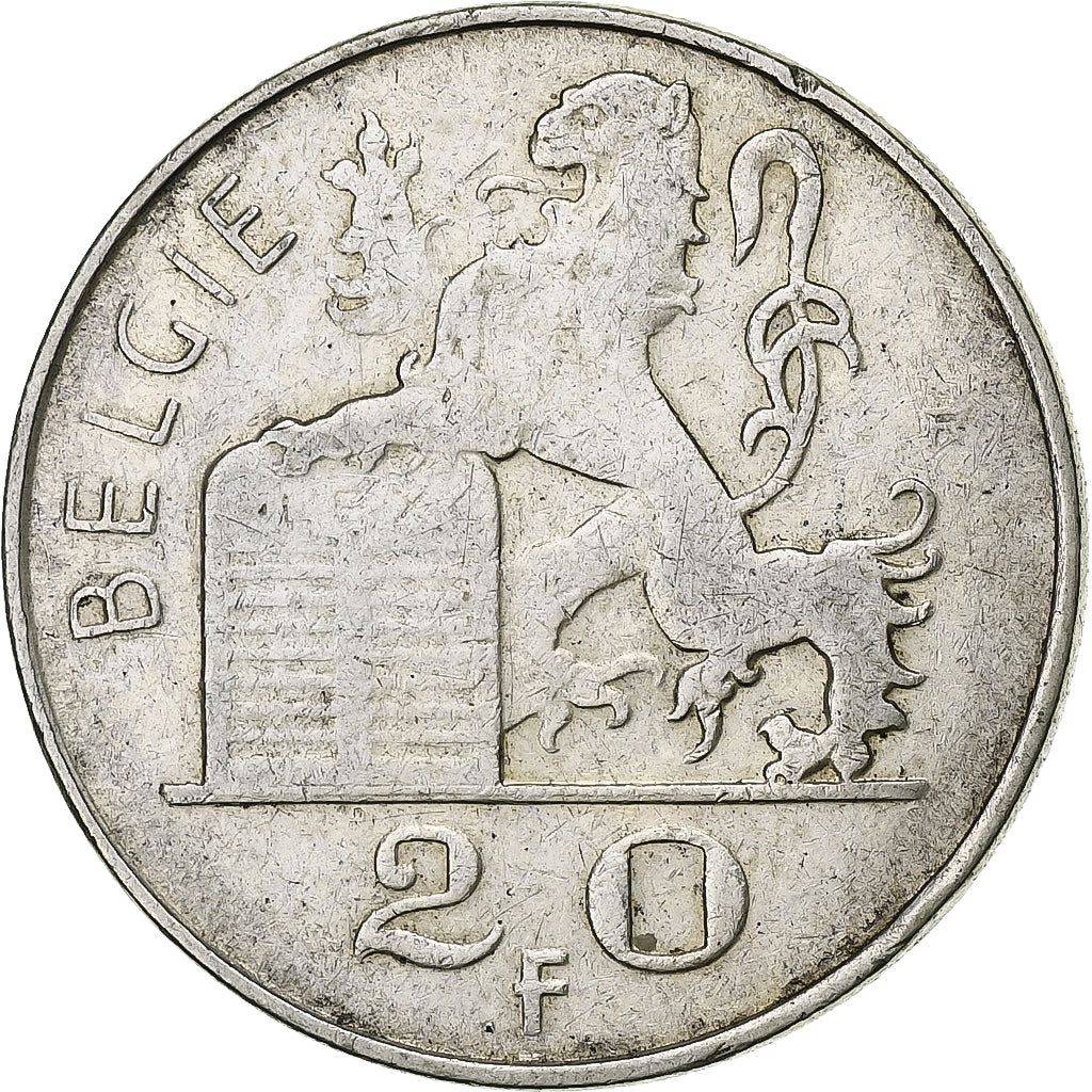 Belgium, 20 Francs, 20 Frank, 1949, Silver, VF(30-35), KM:141.1