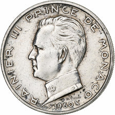 Monaco, Rainier III, 5 Francs, 1960, Silver, EF(40-45), KM:141