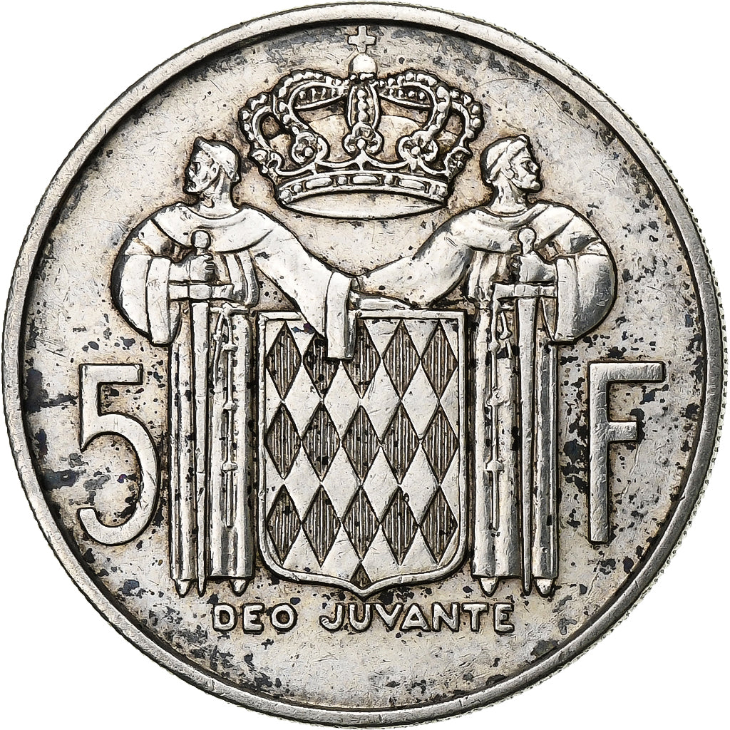 Monaco, Rainier III, 5 Francs, 1960, Silver, EF(40-45), KM:141