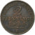 Estados alemanes, PRUSSIA, Wilhelm I, 2 Pfennig, 1869, Hannover, Cobre, MBC+