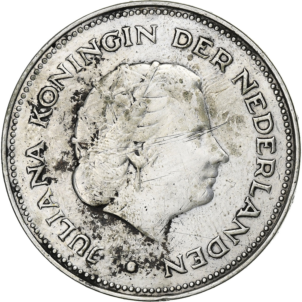 Netherlands, Juliana, 10 Gulden, 1970, Silver, VF(30-35), KM:195