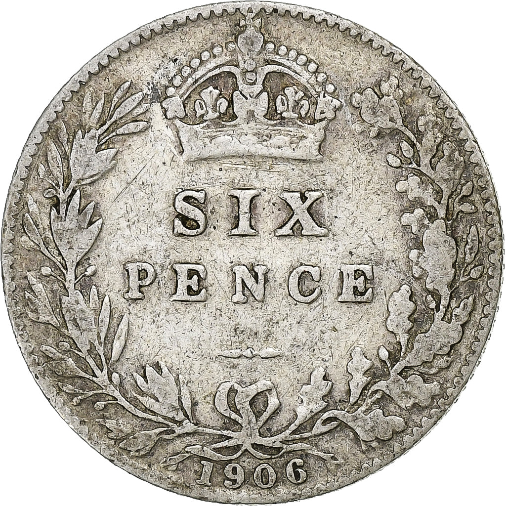Great Britain, Edward VII, 6 Pence, 1906, Silver, VF(30-35), KM:799
