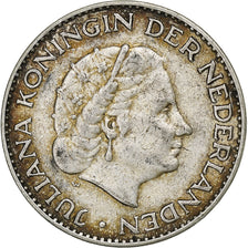 Netherlands, Juliana, Gulden, 1958, Silver, VF(30-35), KM:184