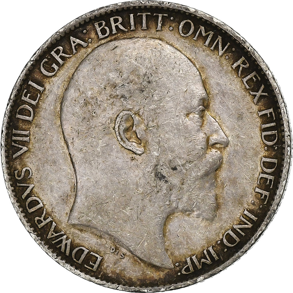 Great Britain, Edward VII, 6 Pence, 1902, Silver, VF(30-35), KM:799