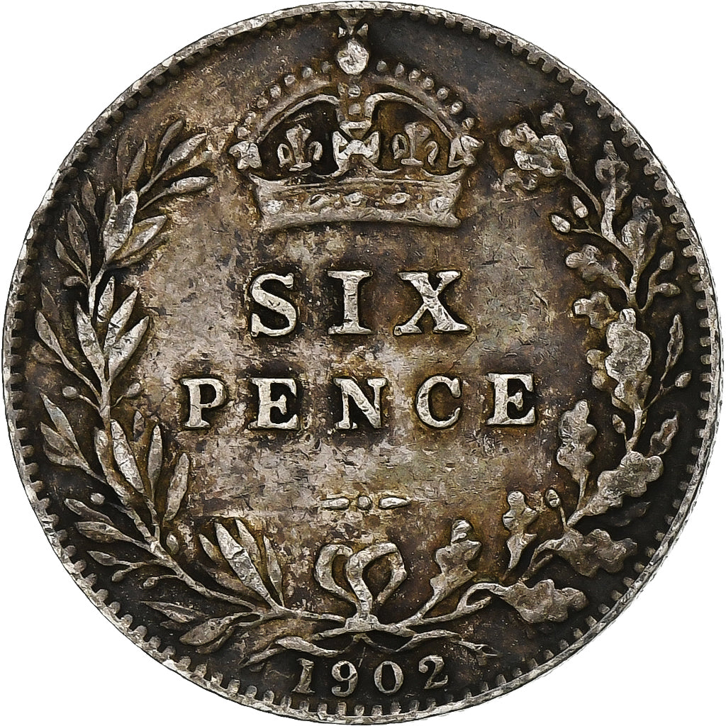 Great Britain, Edward VII, 6 Pence, 1902, Silver, VF(30-35), KM:799