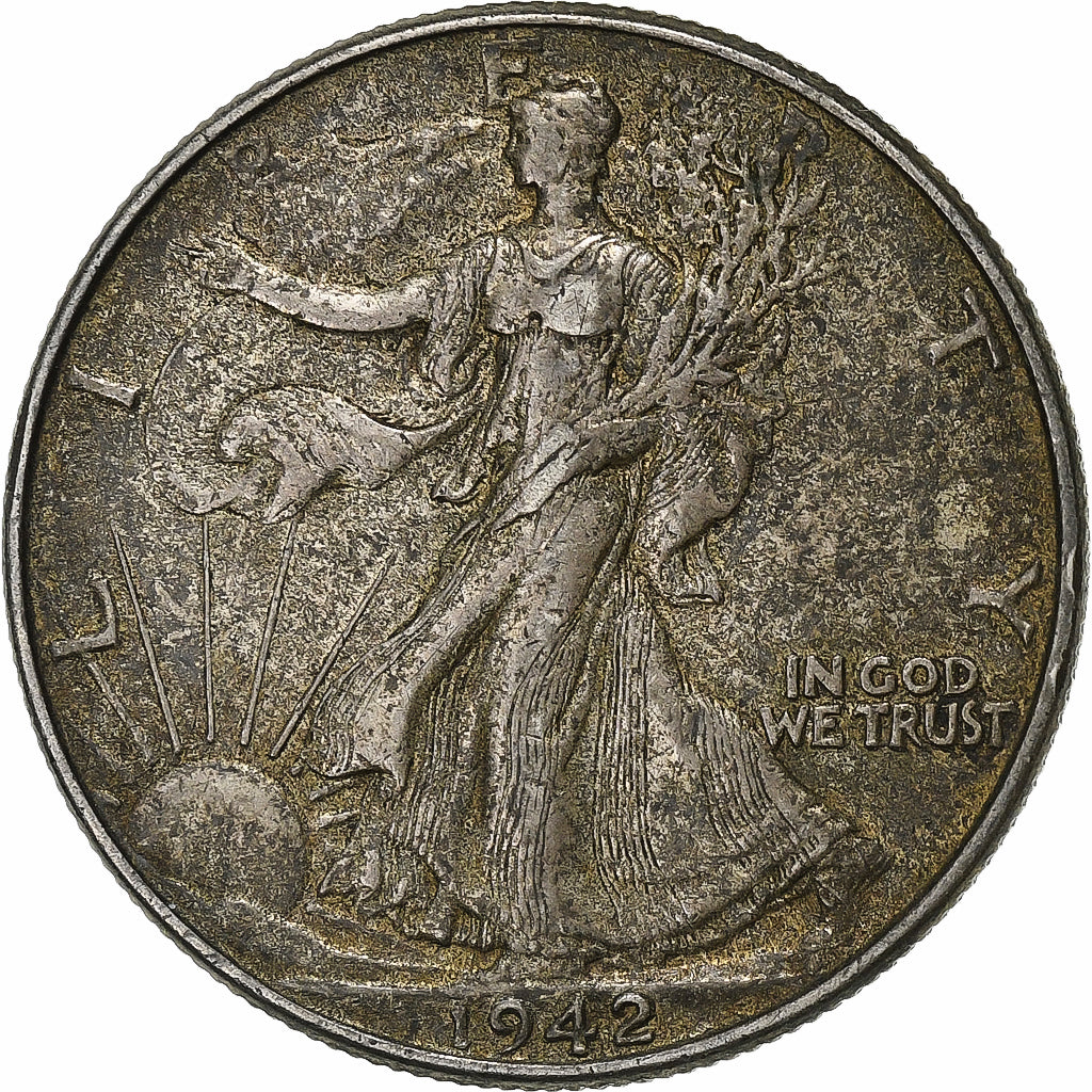 United States, Half Dollar, Walking Liberty Half Dollar, 1942, U.S. Mint