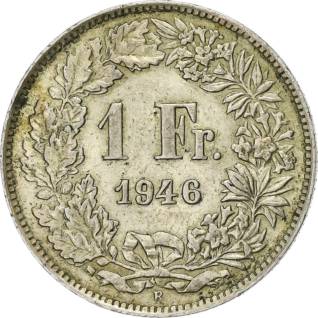 Suiza, Franc, 1946, Bern, Plata, MBC, KM:24