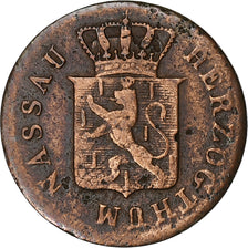 Stati tedeschi, NASSAU, Adolph, Heller, 1842, Wiesbaden, Rame, MB, KM:66