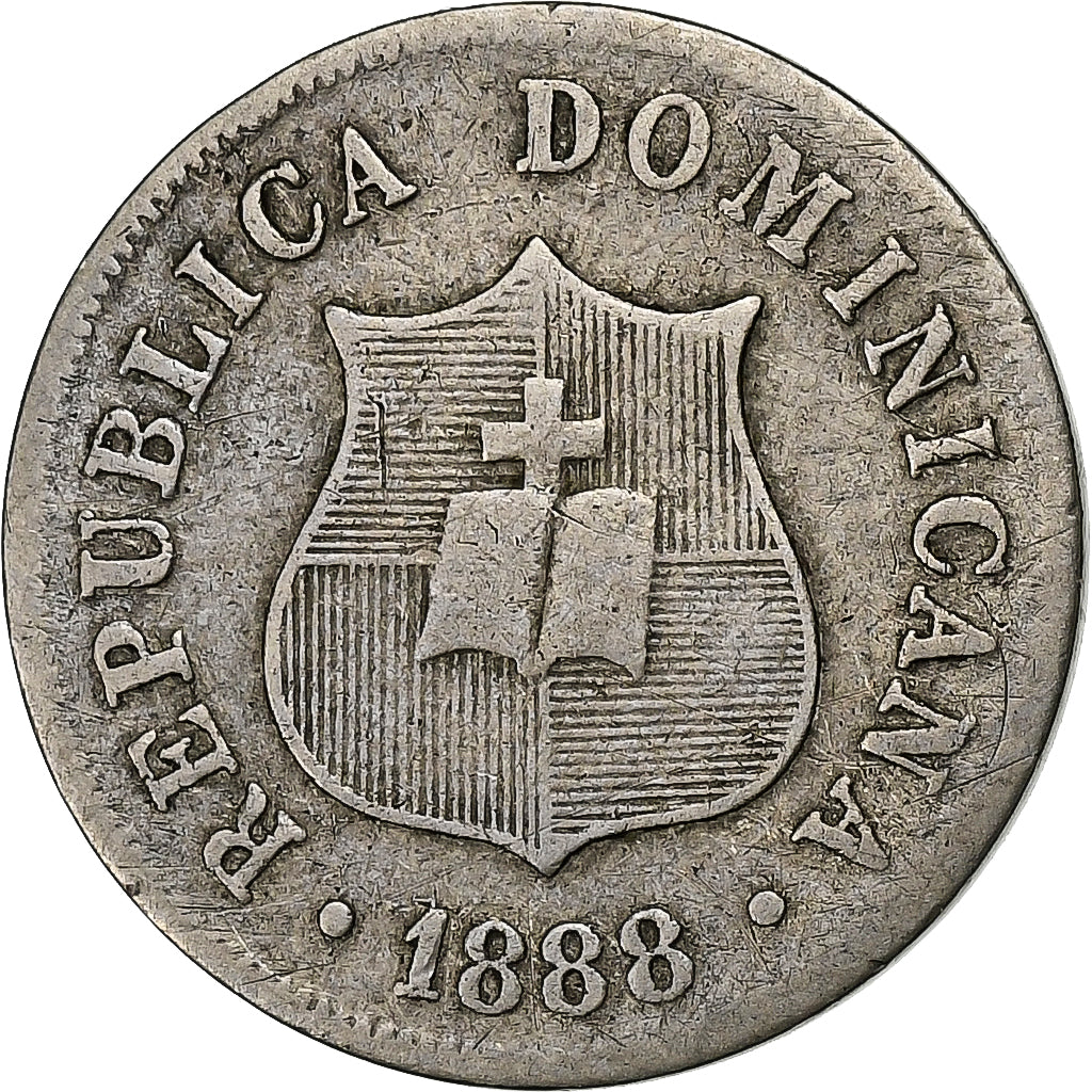 Dominican Republic, 2-1/2 Centavos, 1888, Dominican Republic Mint